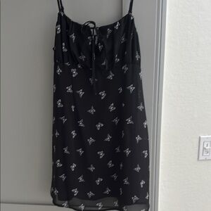 Black Dress with White Butterflies
